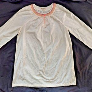 Johnnie b Girls Long Sleeve Embroidered Pleated Top Size 13-14Y